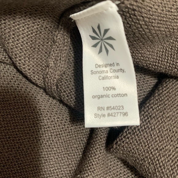 ATHLETA WOMEN'S BROWN LONG SLEEVE CROCHET TOP XXS - Picture 9 of 9